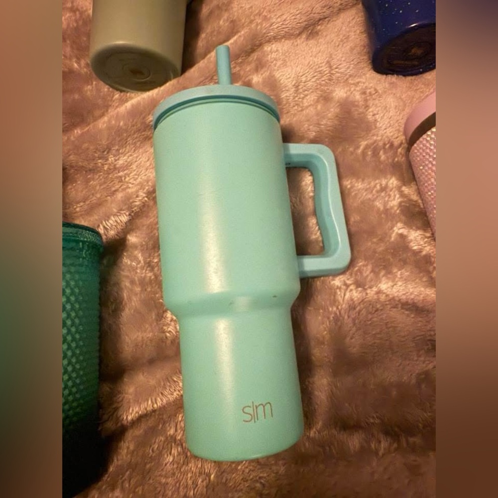 Simple Modern Aqua Tumbler with Handle
